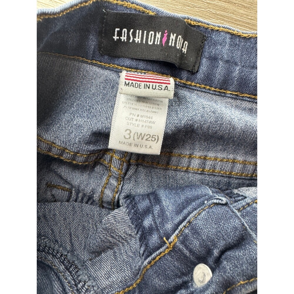 Fashion Nova High Waisted Skinny Jeans Size 3 Blue Stretch Denim Women - Picture 4 of 10